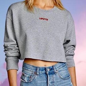 Levi's Gray Women's Cropped Sweatshirt